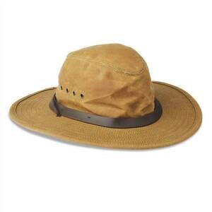 NEW FILSON men's tin brush hat in dark tan